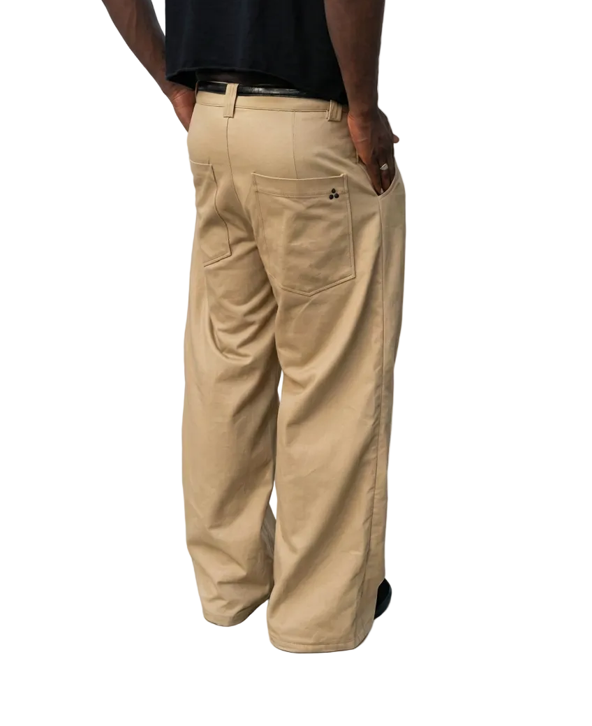 Plaid-Lined Selvedge Chino Trousers