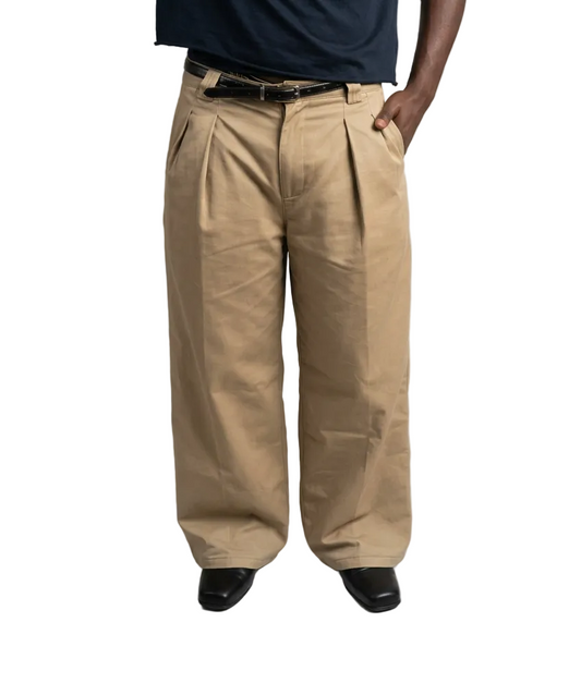 Plaid-Lined Selvedge Chino Trousers